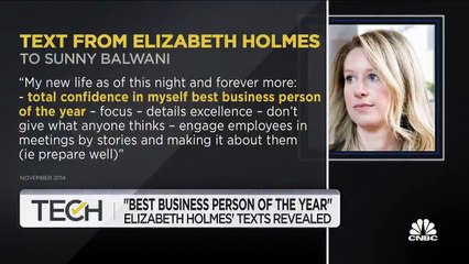 Elizabeth Holmes' texts to COO revealed to CNBC amid popular trial