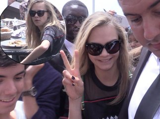 Exclu Vidéo :  Découvrez les repas tristes de Cara Delevingne à Cannes !