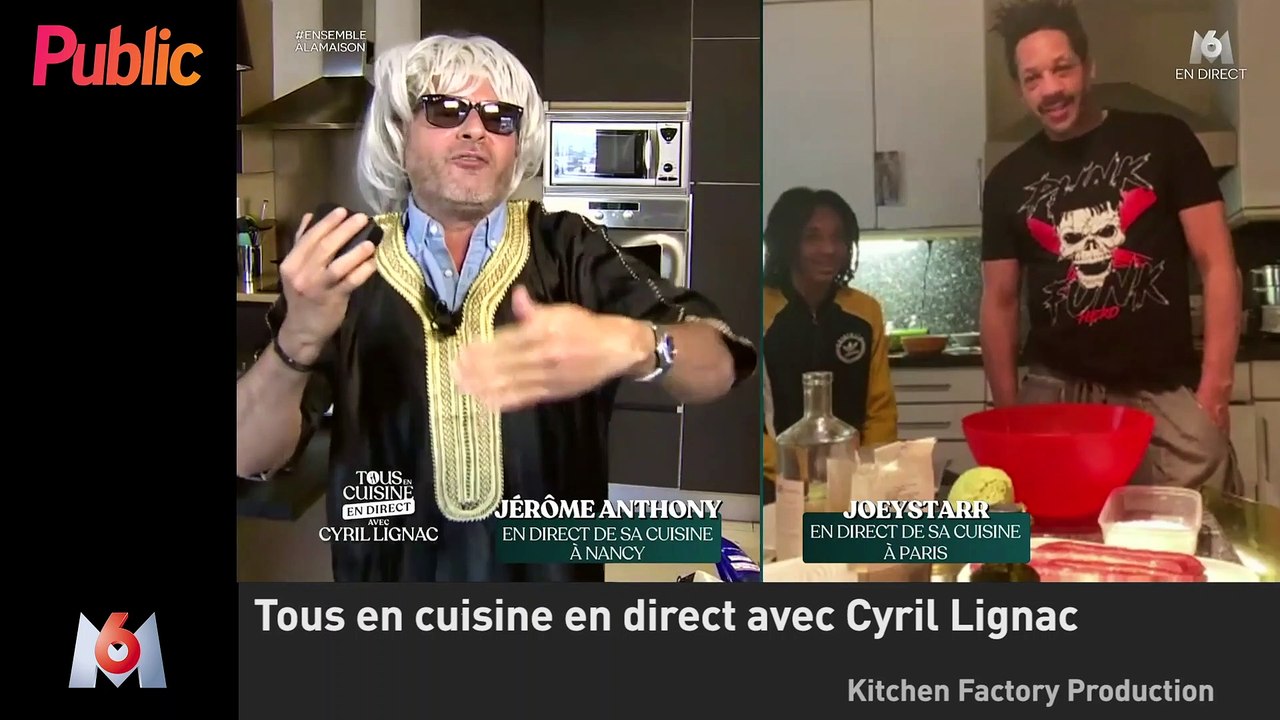 Zapping : Tous en cuisine : JoeyStarr met le feu chez Cyril Lignac