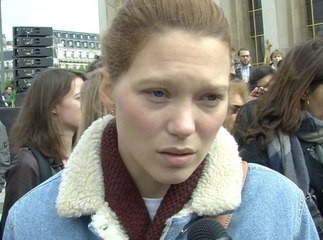 Exclu Vidéo : Léa Seydoux émue à la manifestation #BringBackOurGirls : "Qu'une telle chose se passe en 2014 est absurde !"