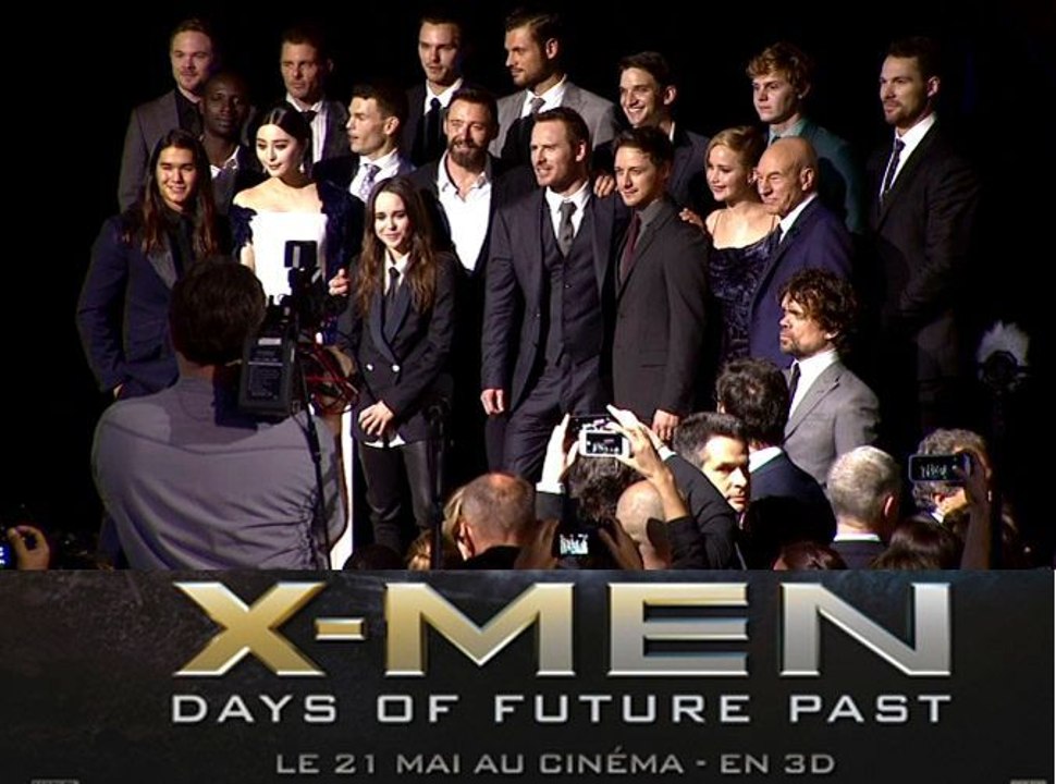 Exclu vidéo : Ellen Page, Jennifer Lawrence et Hugh Jackman à l'avant-première de "X Men : Days of futur past"