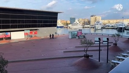 AMAZING  VIEW PORT VELL & WOODEN BRIDGE MARREMAGNUM BARCELONA