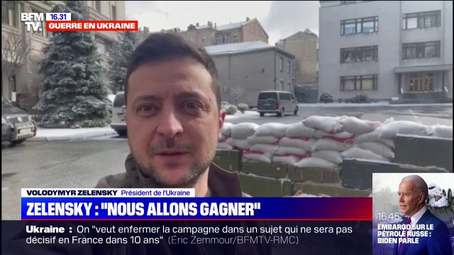 Tout ira bien, nous allons gagner : Sur les barricades, le président ukrainien appelle ses concitoyens à tenir bon