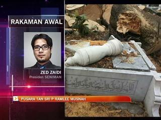 Pusara Tan Sri P.Ramlee musnah