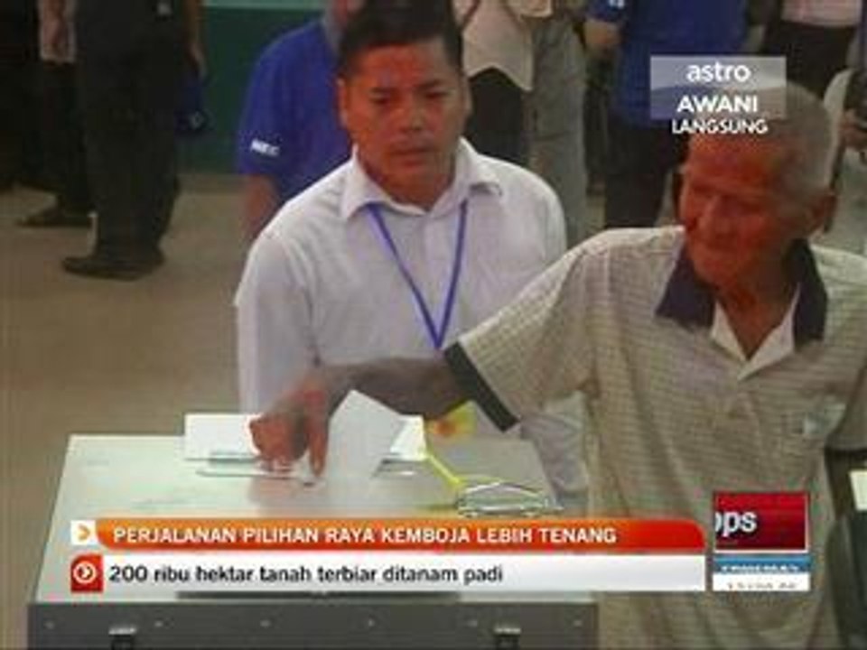 Perjalanan pilihanraya Kemboja lebih tenang
