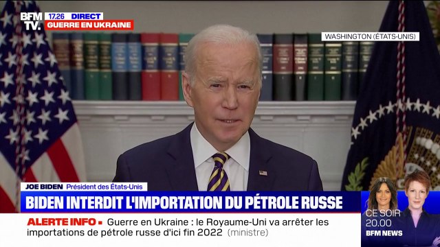 Joe Biden sur l'embargo américain le pétrole et le gaz russes: Défendre la liberté a un coût