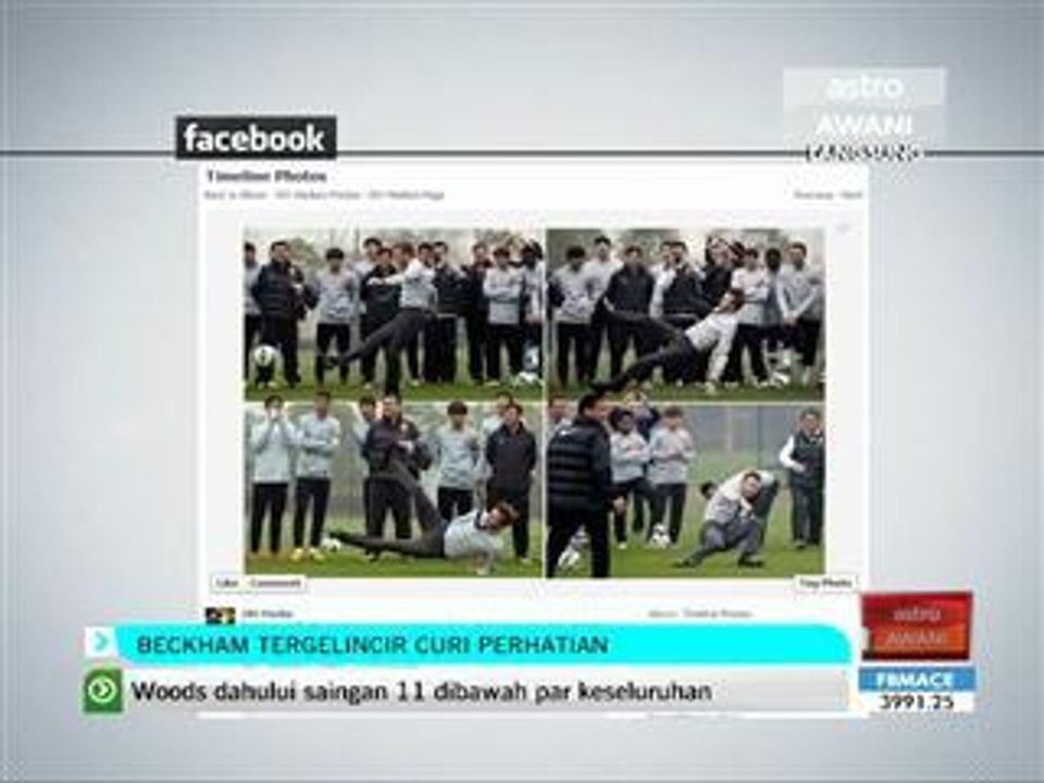 Beckham tergelincir curi perhatian