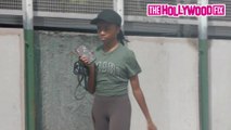 Skai Jackson Is Spotted Heading To Her Morning Workout At DogPound Gym In West Hollywood, CA