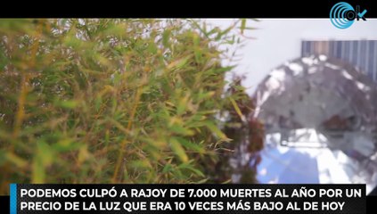 Podemos culpó a Rajoy de 7.000 muertes al año por un precio de la luz que era 10 veces más bajo al de hoy