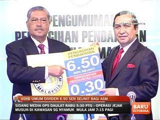 Dividen ASM diumum 6.50 sen seunit