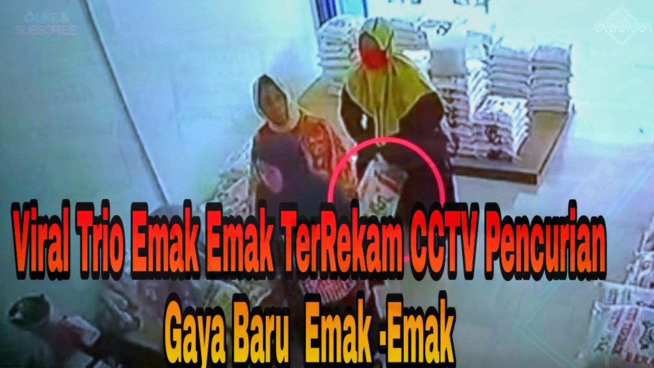 Aksi Trio Emak - Emak TerRekam CCTV Saat Melakukan  Aksinya Mencuri Beras