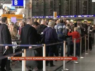 Salji tebal terus jejas pengangkutan Eropah