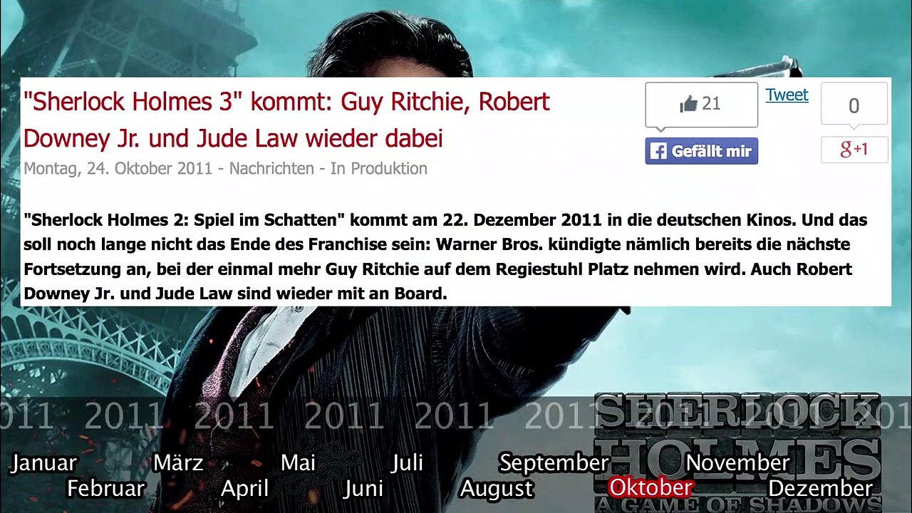 Was bisher geschah... alle wichtigen News zu 'Sherlock Holmes 3' auf einen Blick!