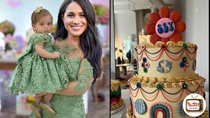 Meghan Markle celebrates her child Lilibet's first birthday with  like a multicolored cake