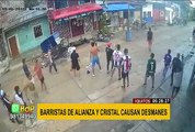 Barristas de Alianza y Cristal causan desmanes en viviendas y hurtan vehículos en Iquitos