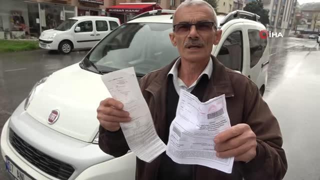 Yanından ayırmadığı aracın kağıt üzerinde başına gelmeyen kalmadı, gelen makbuzla şaşkına döndü