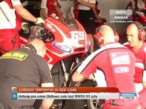 Lorenzo catat masa terpantas sesi ujian