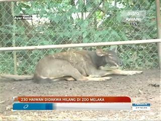 230 haiwan di Zoo Melaka didakwa hilang
