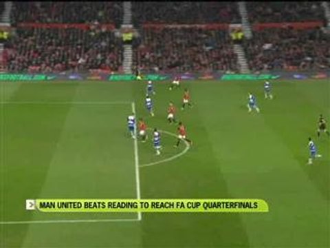 United beats Reading to reach quaterfinals
