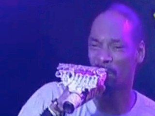 Snoop Dog reçoit un arbre en concert