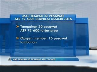MAS tempah 36 pesawat ATR 72-600S