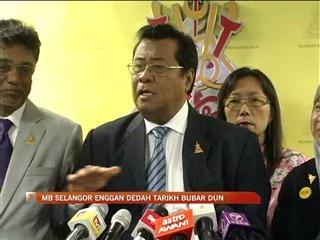 MB Selangor enggan dedah tarikh bubar DUN