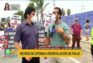 La Molina: vecinos y conductores hicieron plantón por reconstrucción de peaje