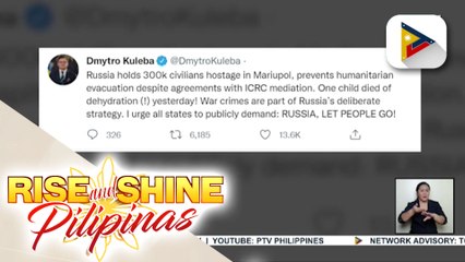 Isang Ukrainian official, inakusahan ang Russia na pumipigil sa paglikas ng mga mamamayan
