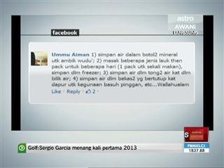 Reaksi di media sosial isu gangguan bekalan air