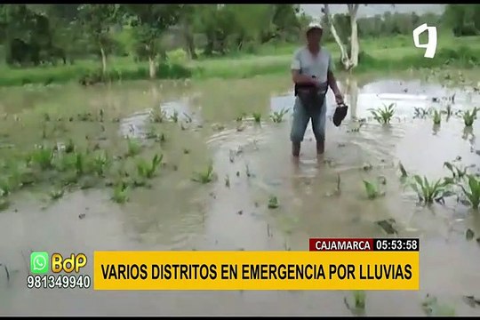 Cajamarca: declaran en estado de emergencia algunos distritos de varias provincias