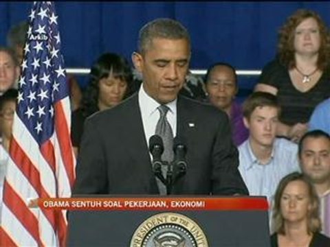 Obama sentuh soal pekerjaan, ekonomi
