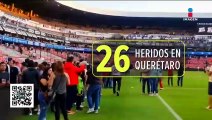 Dan de alta a 19 aficionados heridos en el Estadio Corregidora