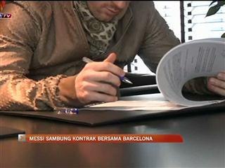 Messi sambung kontrak bersama Barcelona