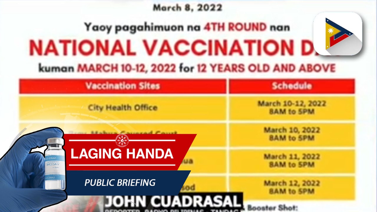 Lokal na pamahalaan ng Tandag City, nagtalaga ng apat na vaccination sites para sa ikaapat na round ng Bayanihan, Bakunahan National COVID-19 Vaccination Days
