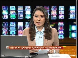 Polis tahan 3 individu promosi keganasan