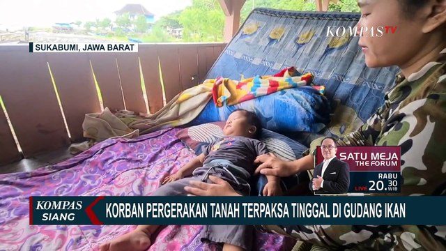 10 Anggota Keluarga Korban Pergerakan Tanah Sukabumi Mengungsi di Gudang Ikan Milik Nelayan
