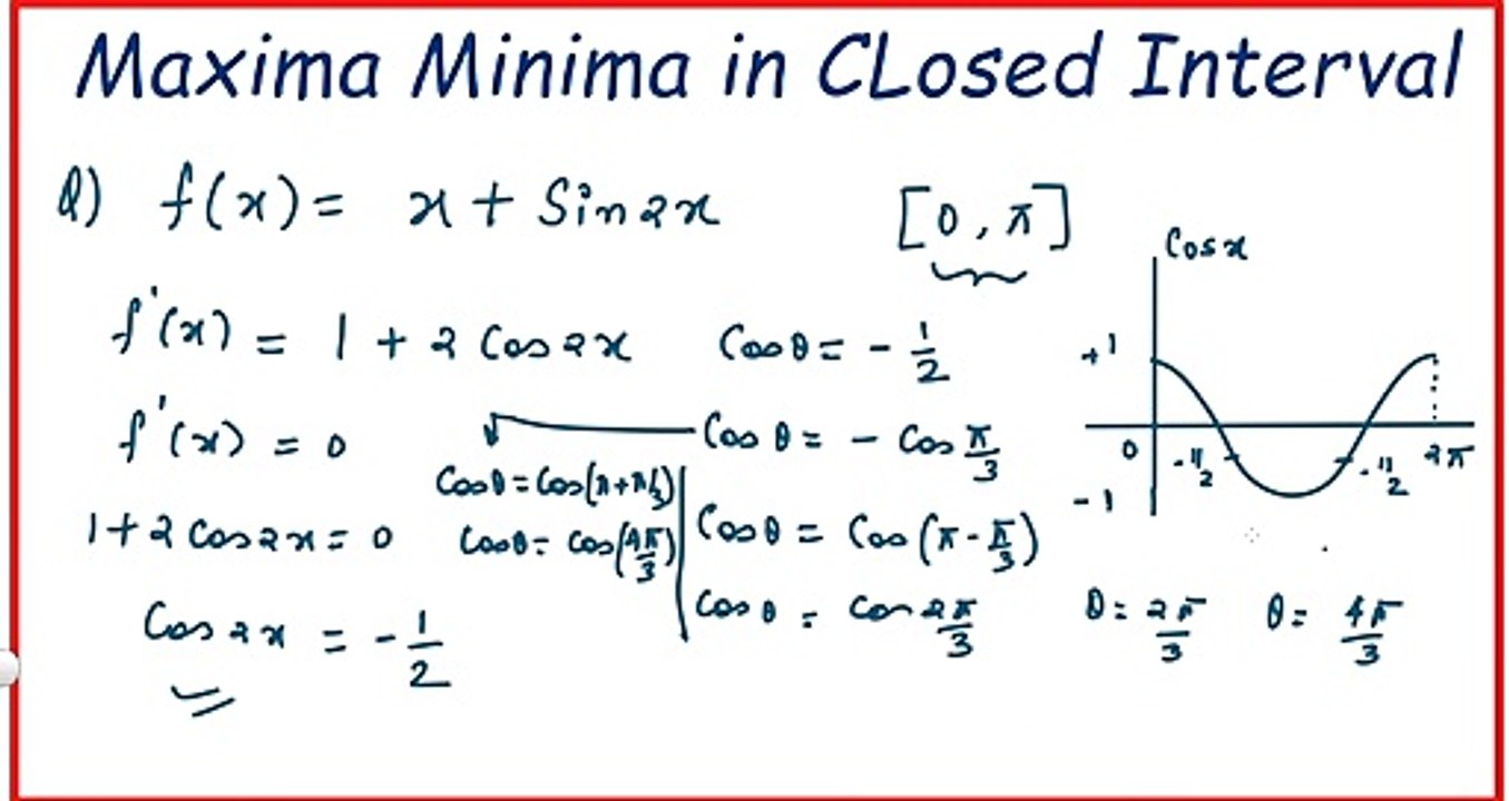 Maxima Minima in Closed Interval Class 12 term 1 @Kamaldheeriya Maths easy