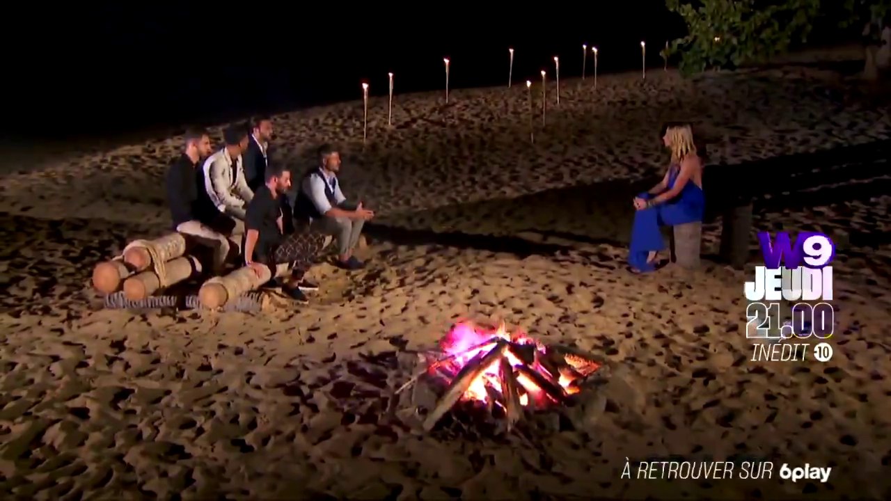 L'île de la tentation (W9) premier feu de camps des garçons