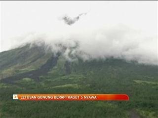 Letusan gunung berapi di Filipina ragut 5 nyawa