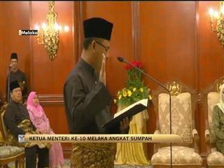 Ketua Menteri Melaka ke-10 angkat sumpah