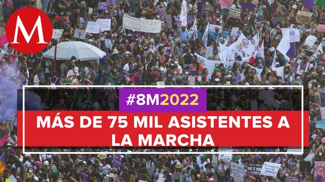 CdMx reporta al menos 75 mil asistentes a marcha de mujeres por 8M