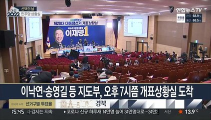 '결정의 날' 이 시각 각당 개표상황실