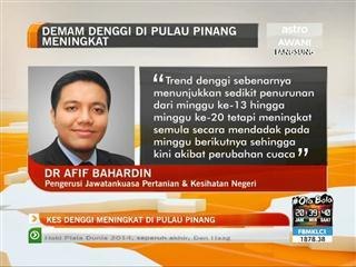 Kes denggi meningkat di Pulau Pinang