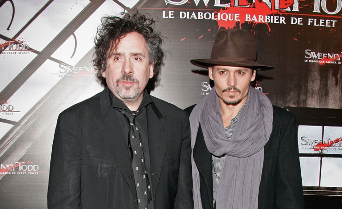 Tim Burton et Johnny Depp à Paris pour Sweeney Todd, le Diabolique barbier de Fleet Street