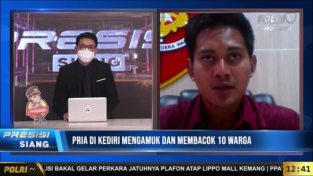 LIVE Dialog Bersama Kasat Reskrim Polres Kediri AKP Rizkika Atmadha Terkait Pria di Kediri Mengamuk dan Membacok 10 Warga