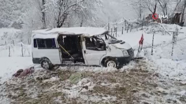 Samsun'da öğrenci servisi kaza yaptı: 1 ölü, 7 yaralı