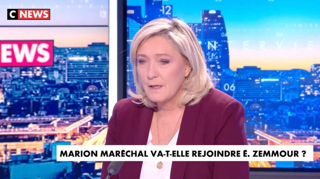Lâchée par sa nièce, Marine Le Pen réagit sur CNews : «J’ai avec Marion une histoire particulière parce que je l’ai élevée avec ma sœur pendant les...