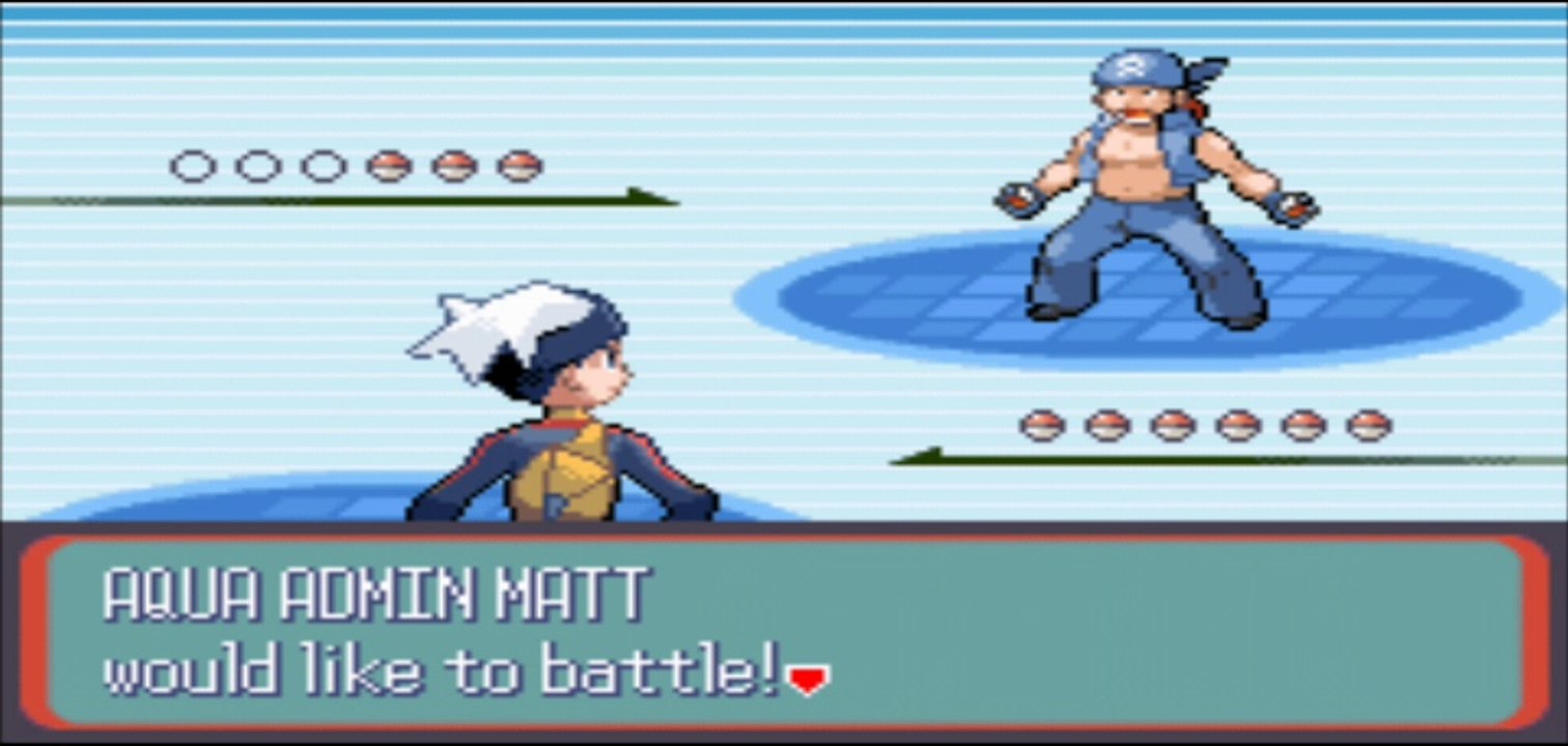 Pokemon Sapphire - Team Aqua Admin 3rd Battle: Matt