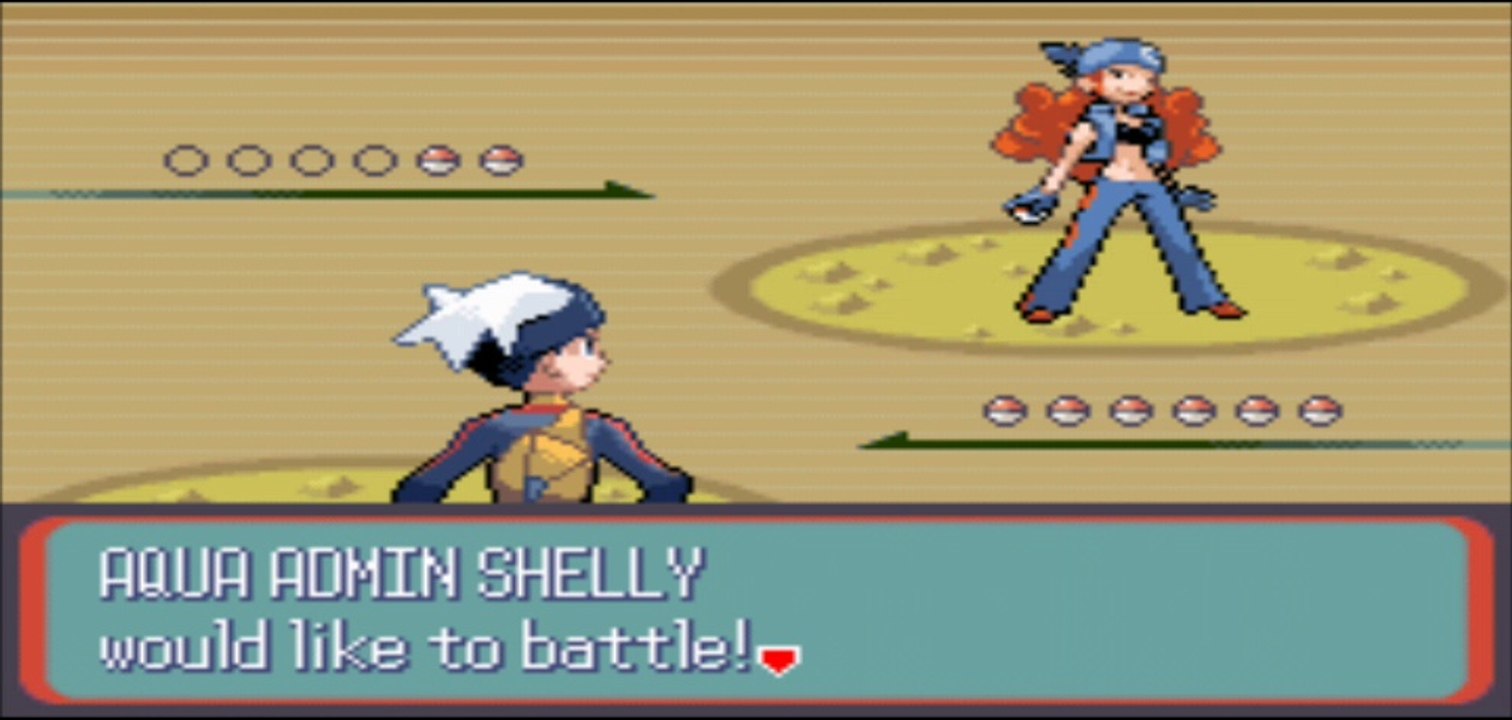 Pokemon Sapphire - Team Aqua Admin 4th Battle: Shelly