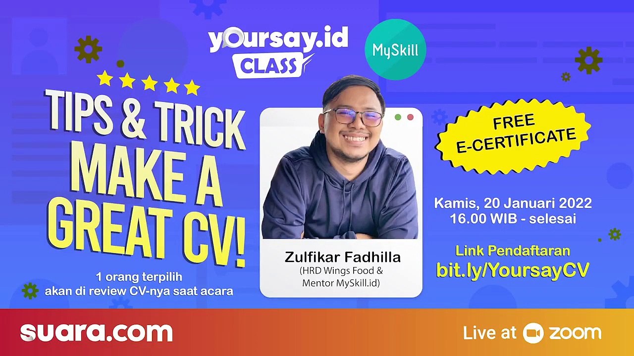 Yoursay.id Class: Tips dan Trik Membuat CV yang Bisa Dilirik, Langsung Tembus Kerja